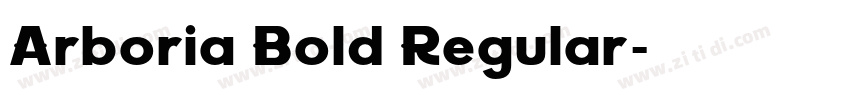 Arboria Bold Regular字体转换